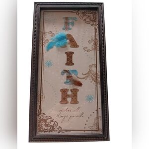 Faith Makes All Things Possible. Decorative Framed  Wall Art EUC